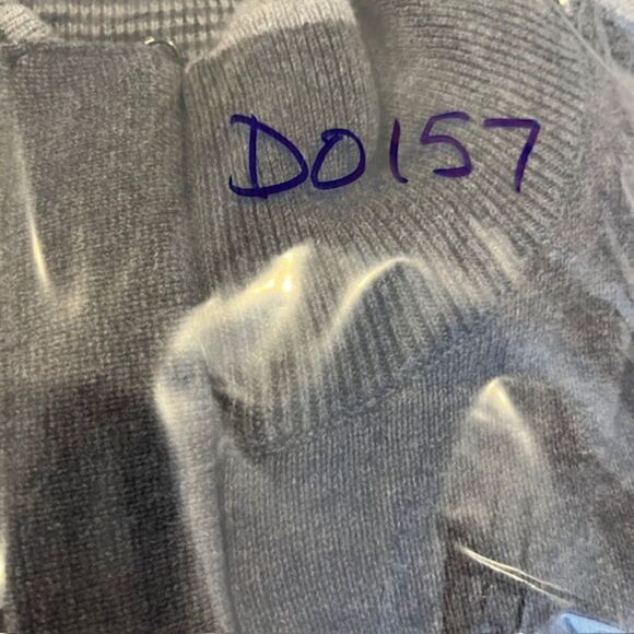 Sebastian Cooper 1/4 Zip Men's Sweater Charcoal With Arm Stripes Size Large - Picture 10 of 10